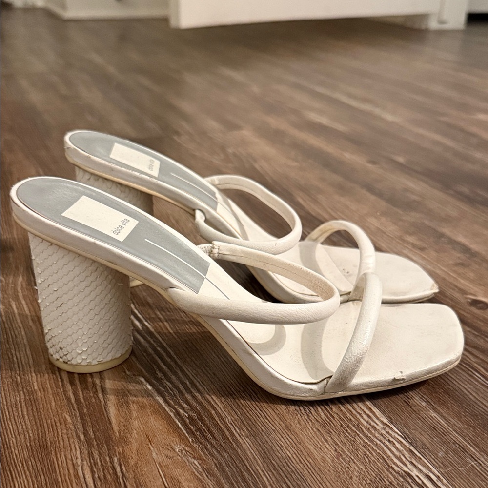 Dolce Vita White Strappy Heels